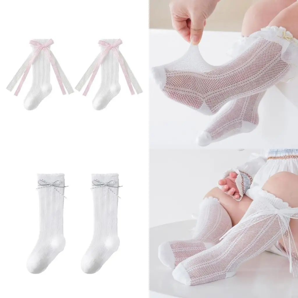 

Elastic Under Knee Socks for Toddler and Infants Soft & Breatahble Cotton Hosiery Nonslip Feature Socks for Baby