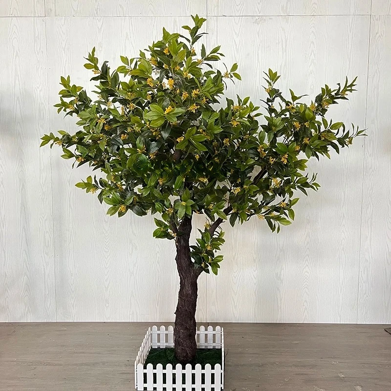TTSimulation Osmanthus Tree Artificial Fake Trees Bonsai Decoration Home Decoration