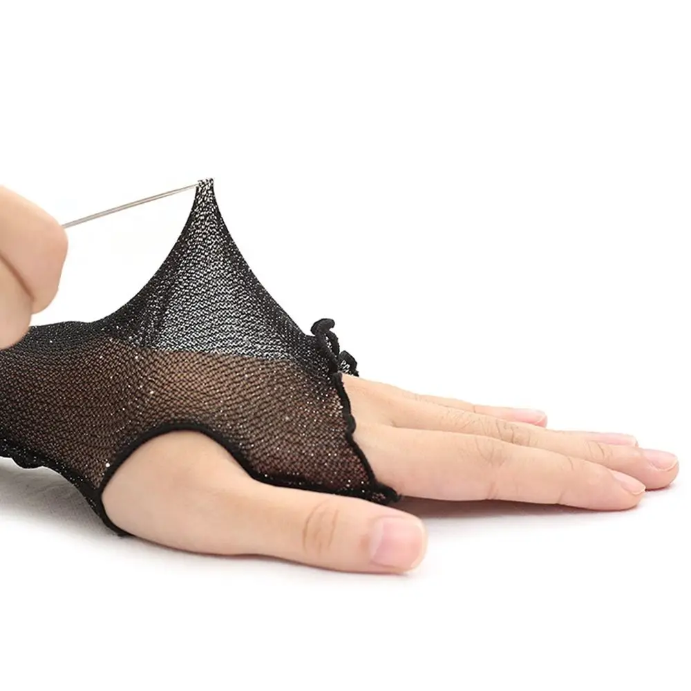 

Новые эластичные женские солнцезащитные перчатки с тонкими рюшами, блестящие сетчатые перчатки, анти-УФ-защита от солнца, чехол для рук, езда на велосипеде, вождение