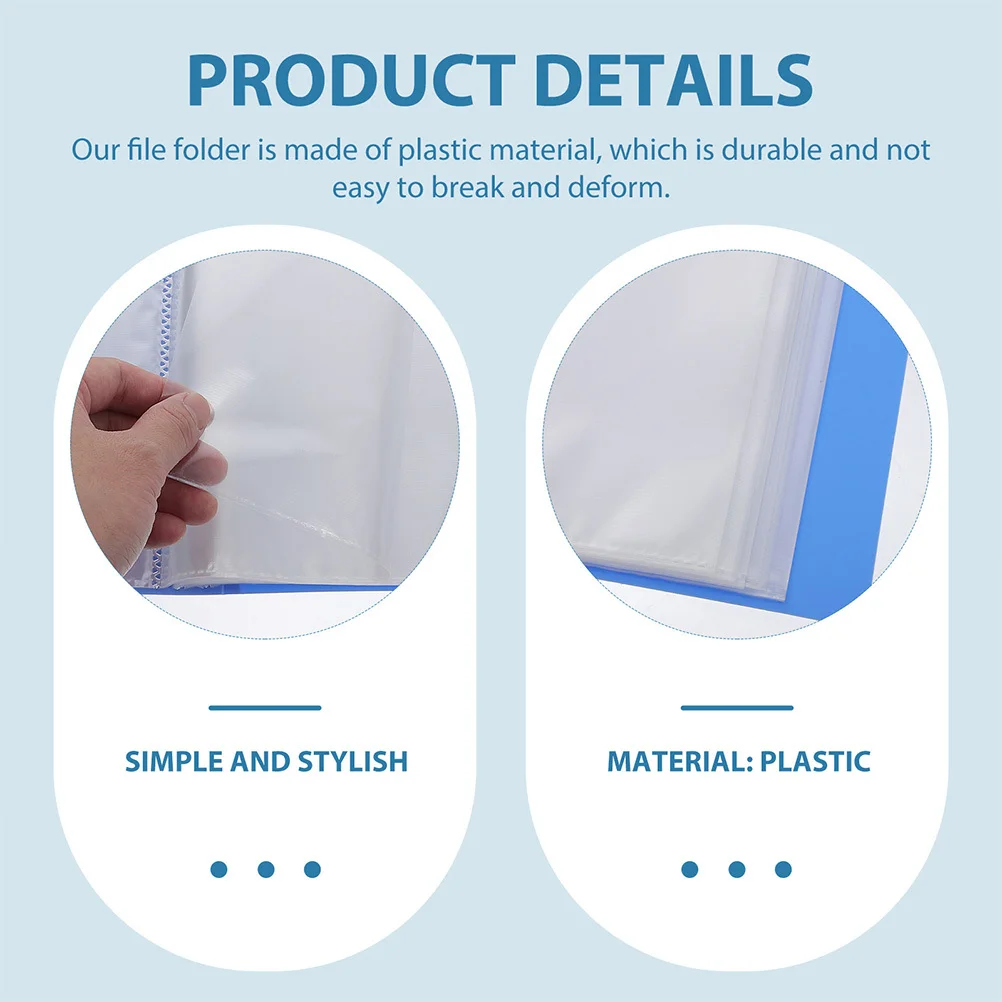 

File Holder A4 Expanding Document Folder Portable Plastic File Storage Office Supplies For Students Test Papers Receipts