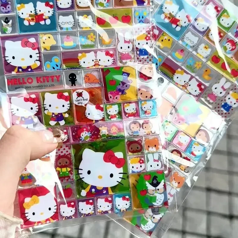 Sanrio Sticker Cartoon Hello Kitty Cute High-Looking Diy Cup Phone Case Storage Box Decoration Waterproof 3D Sticker Girls Gift