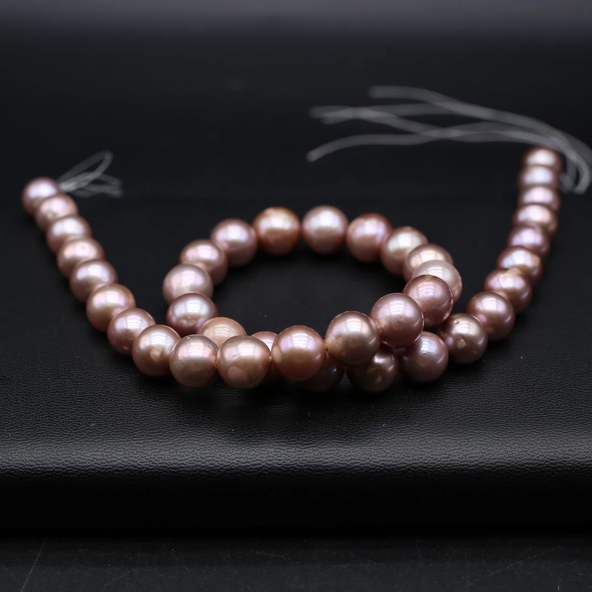 Natural Freshwater Round Punch Shape Purple Pearls Beads 11-13mm  for Jewelry Making DIY Necklace Bracelet Accessories Gift