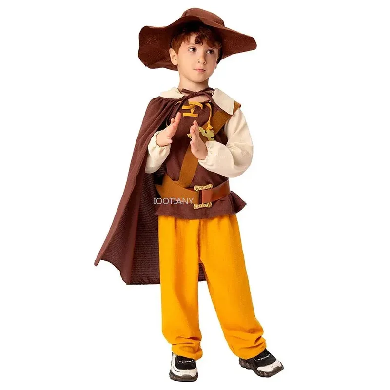 

Косплей, новый костюм средневекового рыцаря, ретро-солдат, топ, брюки, шляпа, плащ, наряд, карнавальный костюм в придворном стиле, костюм для выступлений;3,v'9.e; 7'