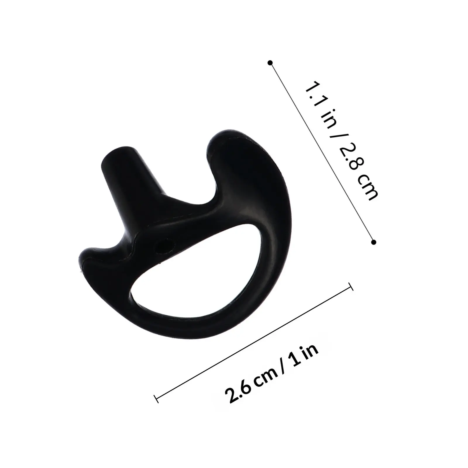 2Pairs Silicone Ear Mold Replacement Ear Insert for Walkie Talkie Headset Acoustic Coil Tube Earpiece Stretchy Durable