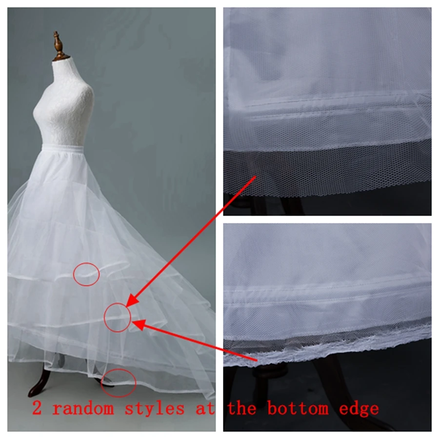 Groothandel bruiloft petticoat goedkope grote trailing petticoat onderrok bruid petticoats complementos de boda 2025
