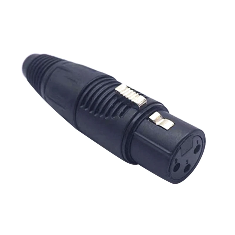 XLR 3 Pin Male/Female Audio Mic Microphone Connector Easy Installation XLR Plug Microphone Connector Jack