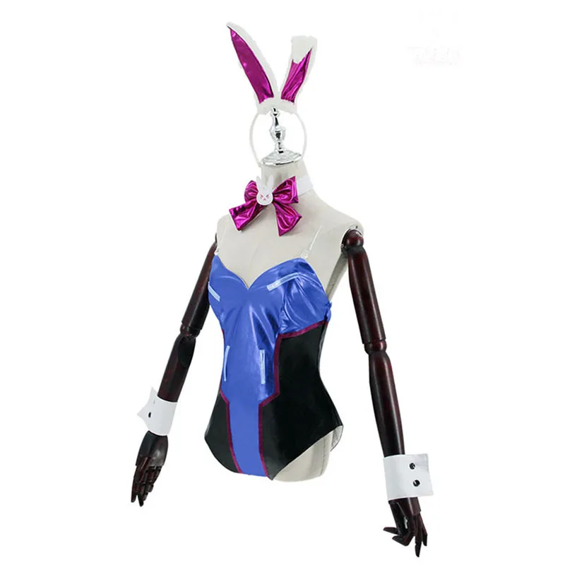 بدلة قفز مثيرة للفتيات على شكل أرنب من Game OW DVA أزياء تنكرية للهالوين بدلة رومبير للسيدات 2025
