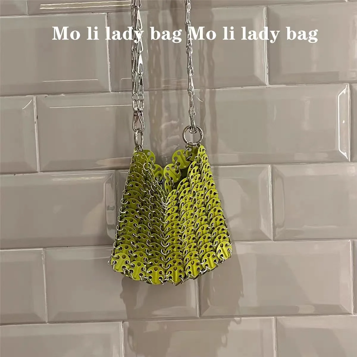 Imagem -04 - Bolsa Quadrado Tecido de Lantejoulas de Metal Brilhante para Mulheres Brilho Moda Bolsa Ombro Crossbody Telefone Móvel Senhora Bolsa