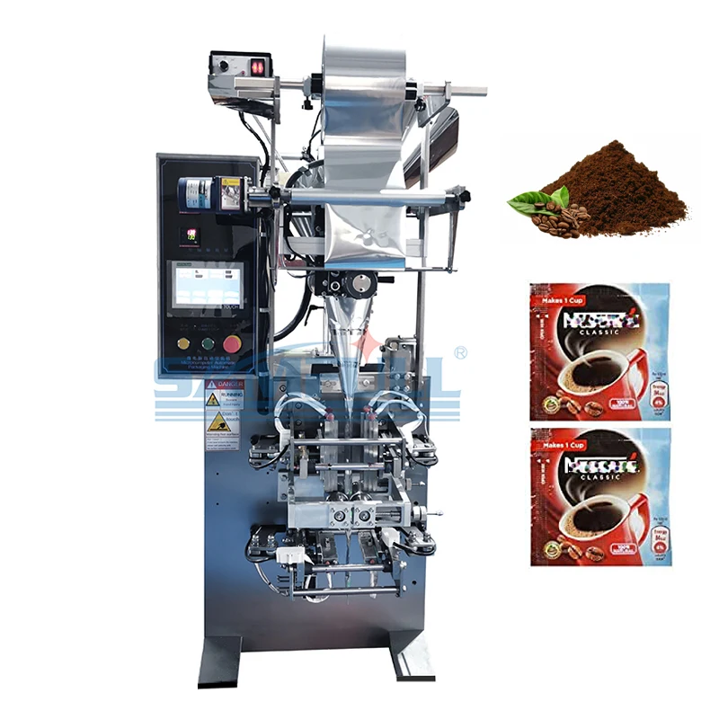 3 / 4 Sides Sealing Sachet Coffee Filling Machine Mini Bag Sugar Packing Machine Tea Powder Coffee Automatic Packaging Machine