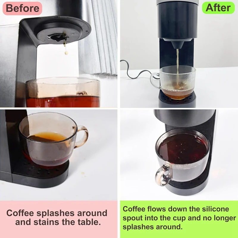 New Coffee Machine Splash Guard For Keurig K-Mini Coffee Maker,Coffee Machine Anti-Splash Head, Keep Countertops Clean