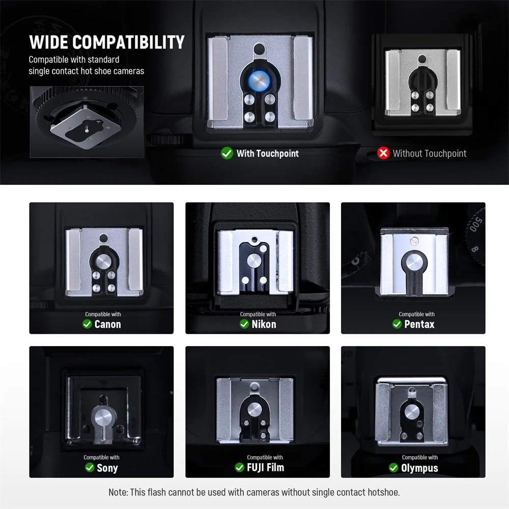 جديد الاتصال فلاش الكاميرا لكانون نيكون سوني فوجي فيلم كاميرات 20 واط GN15 كامل الطاقة ومضات دليل S1/S2 وضع Speedlite