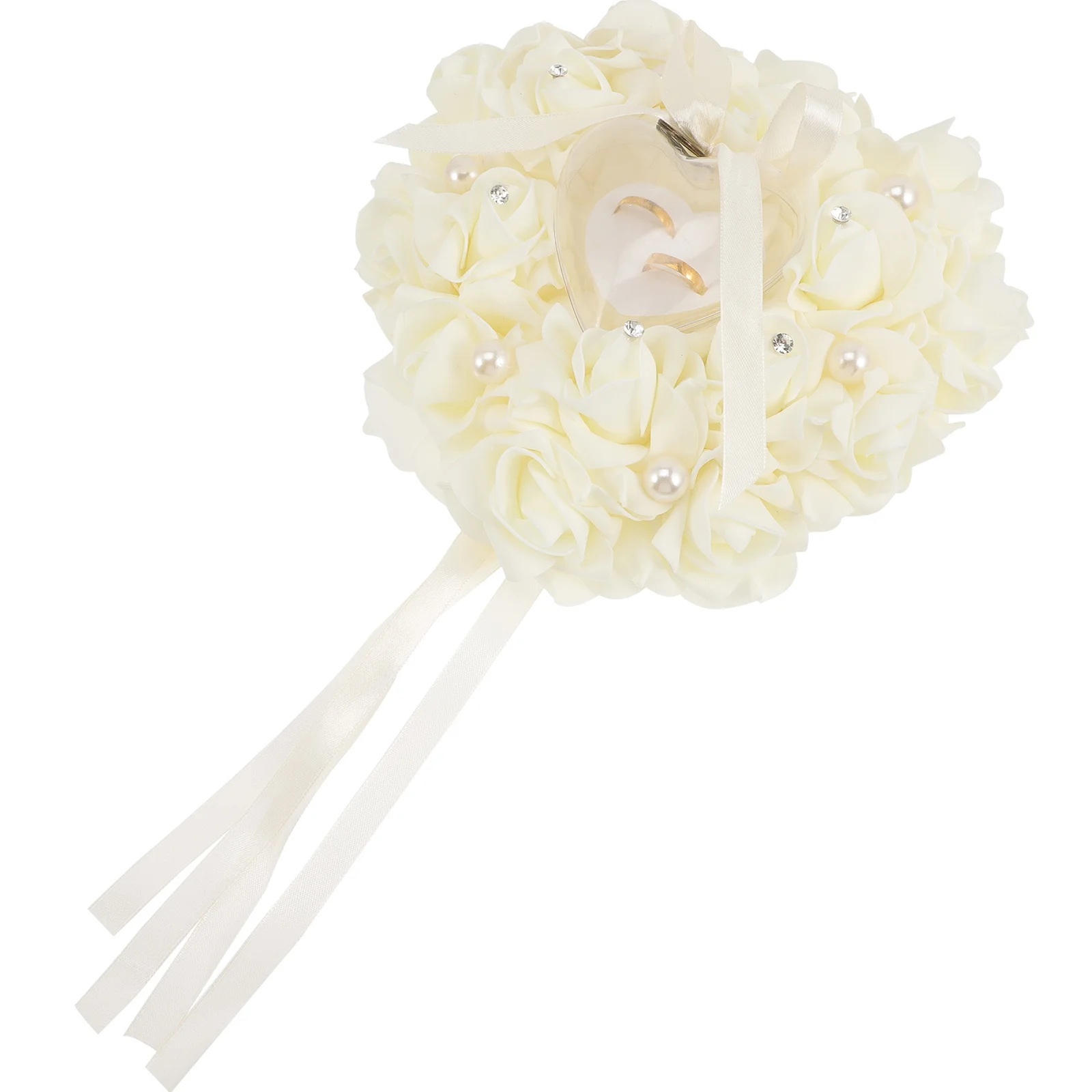 Wedding Ring Pillow Box Heart Shaped Transparent Box Exquisite Romantic Ring Holder Wedding Engagement Proposal Anniversary