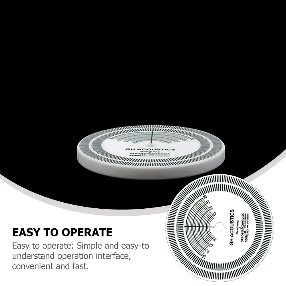 

Turntable Stroboscope Disc Vinyl Record Speed Tester 1L52 White Calibration Tool for Home Portable Audio Equipment