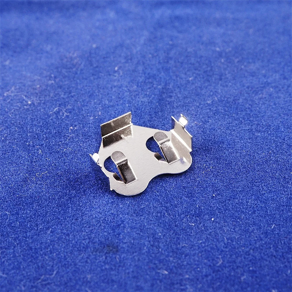 10/100 Pcs CR1612 1616 Battery Holder Button Cell Retainer Coin Cell CR1620 CR1632 Connector Cross MPD BK-869 Through Holes SMD