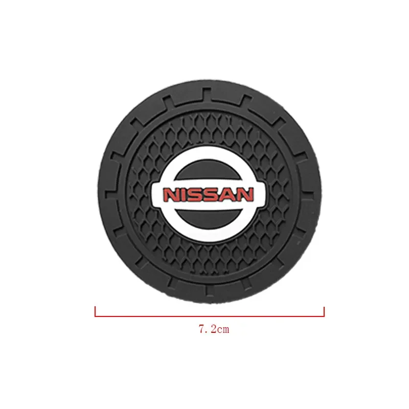 Non-slip Car Water Cup Pad Diamond Rhinestone Rubber Mat For Nissan Qashqai X J10 Trail Tiida Teana Skyline Juke X-trail Almera