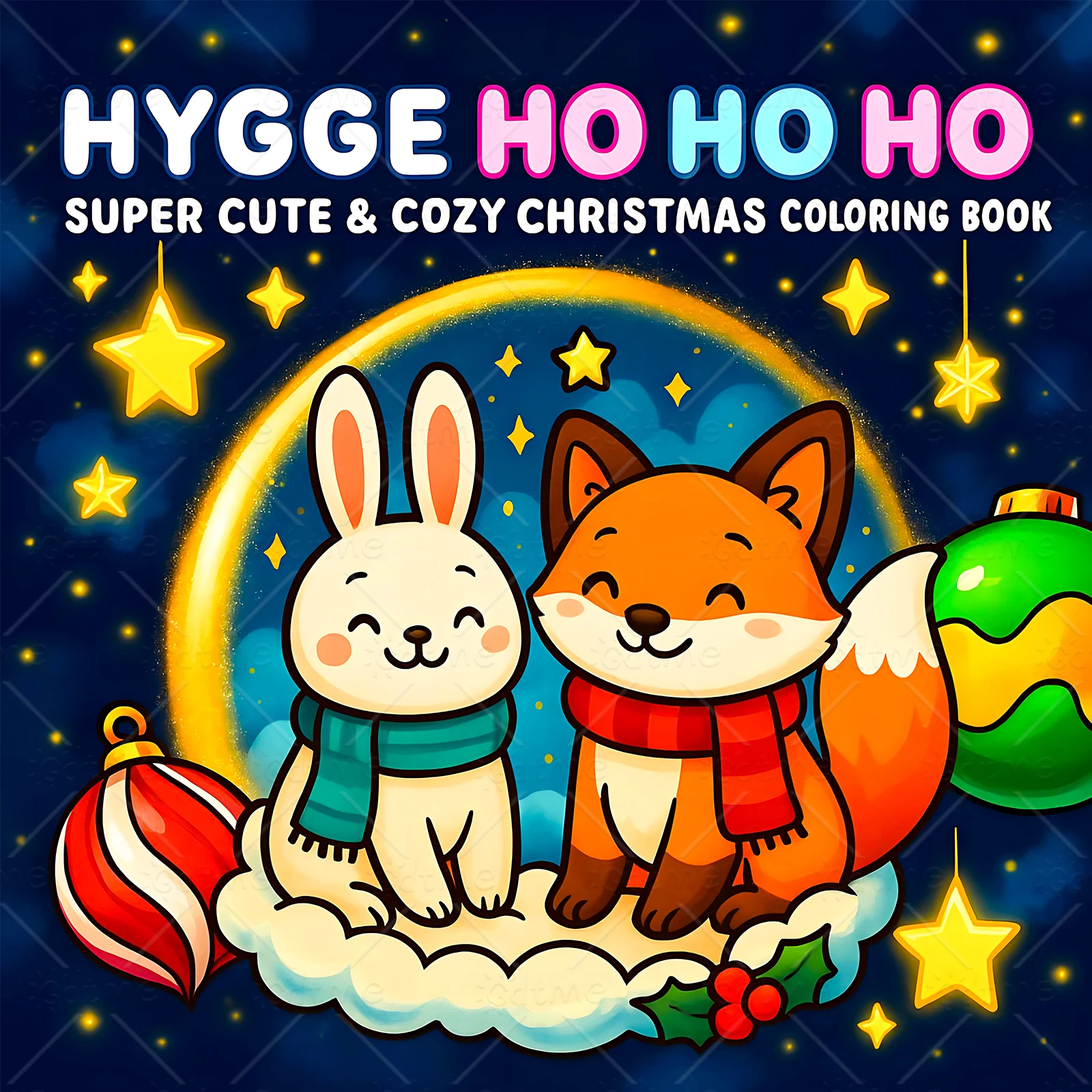Hygge Ho Ho Ho - Libro para Colorear Navideño Lindo y Acogedor para Adultos, Libro de Actividades de Arte para Pintar y Dibujar, Regalo Perfecto para Relajarse