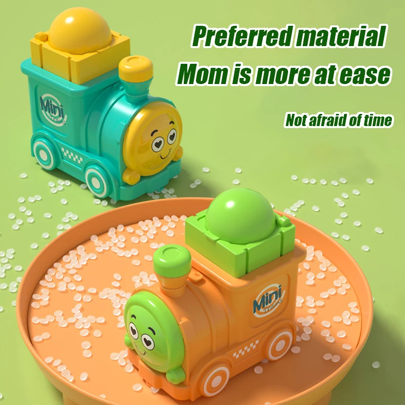 1 pc Mini cartoon train toys car for kids teen boy baby 1 to 2 year Press and Go Birthday Gift for Infant Toddlers