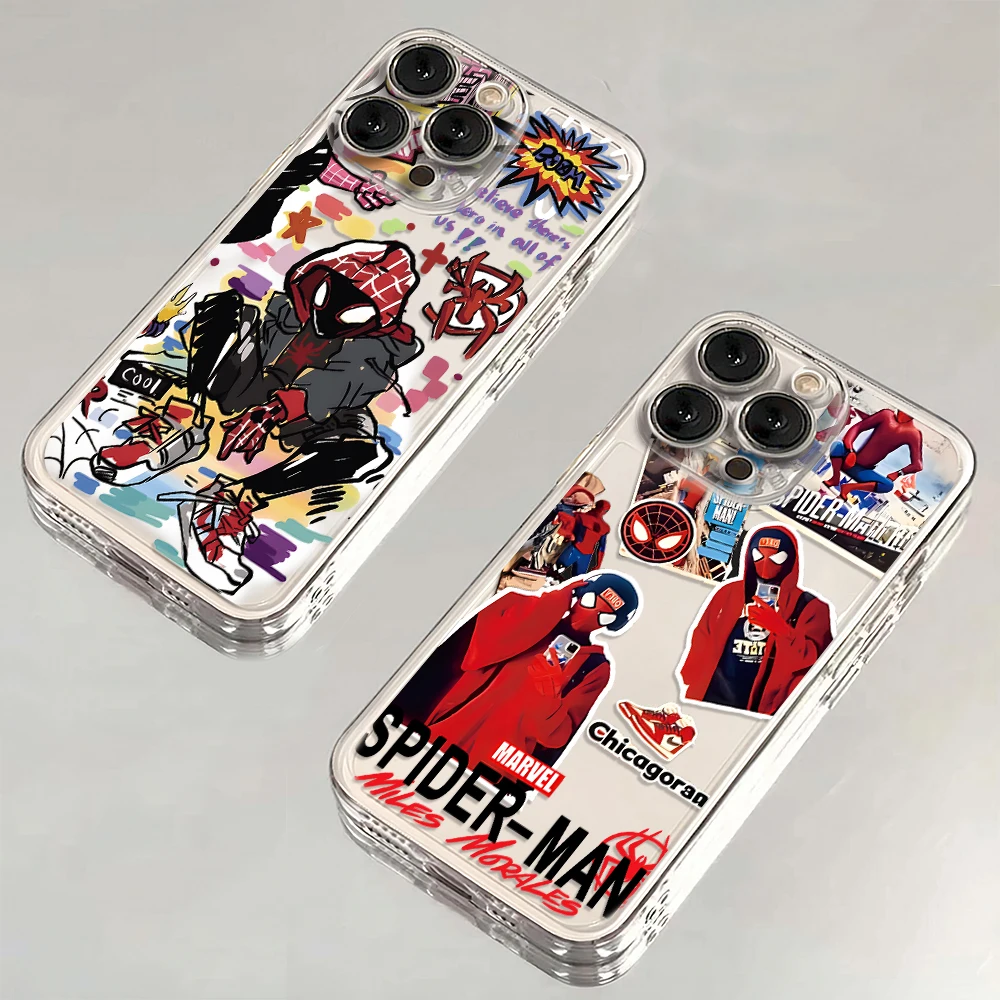 Cartoon Marvels Spiders-Mans Phone Case For Samsung A16 A06 A55 A35 A25 A15 A05 A54 A34 A24 A14 A04 A13 A53 A33 Clear TPU Cover