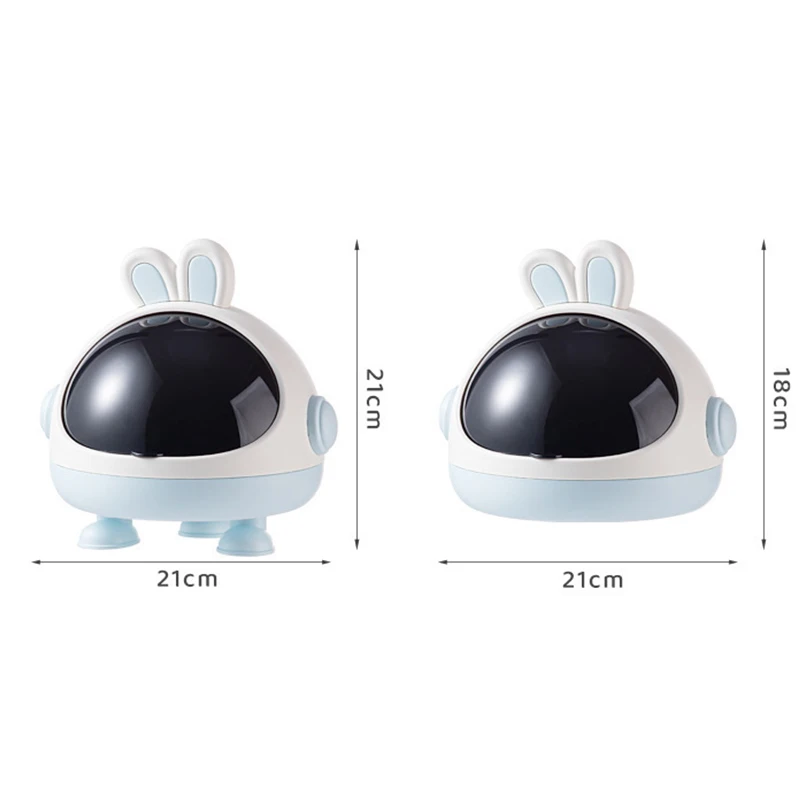 Desktop Rabbit Storage Box Desk Organizer Bin Cute Student Girls Hair Accessories Stationary Storage Kawaii Storage Rack