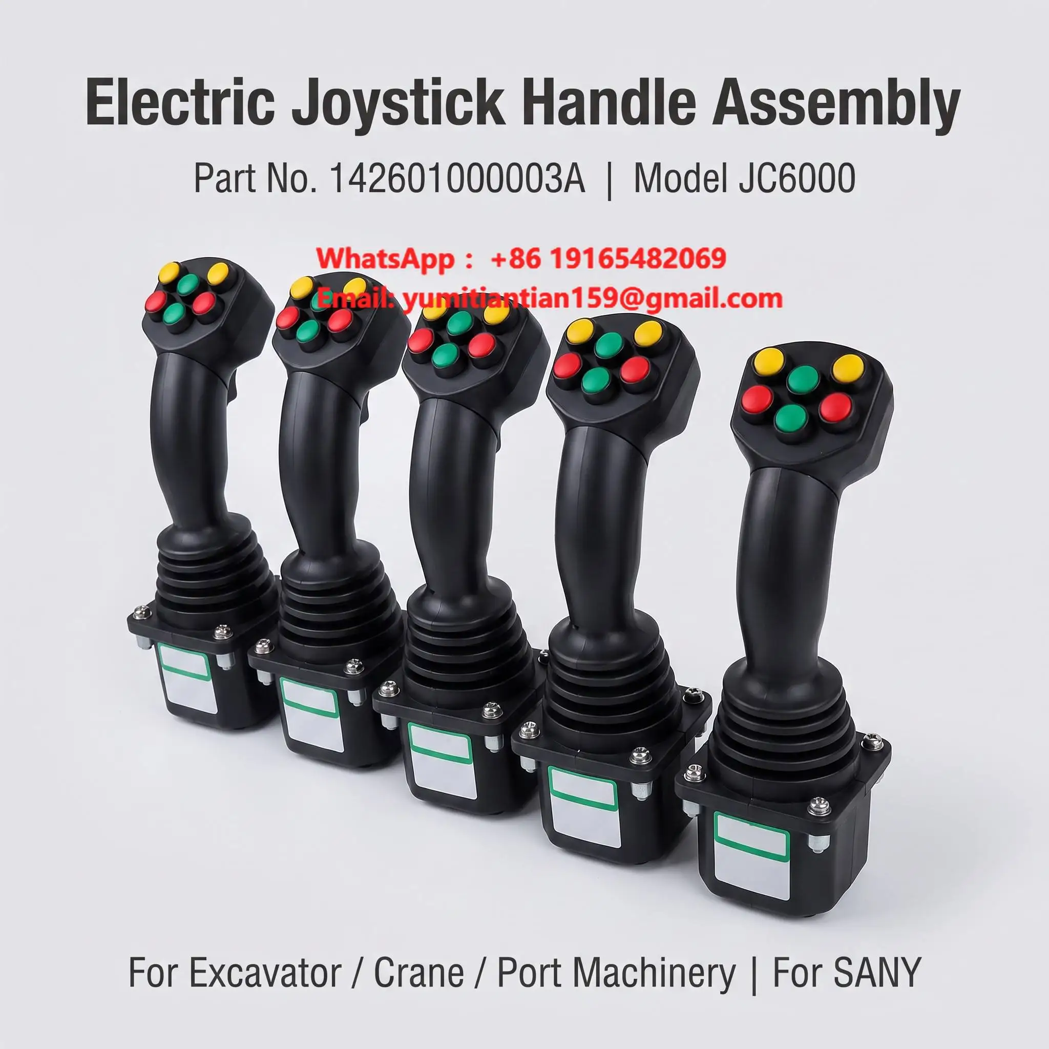 142601000003A JC6000 Electric Joystick Handle Assembly for Excavator, Crane, Port Machinery, Pump Truck & Road Equipment
