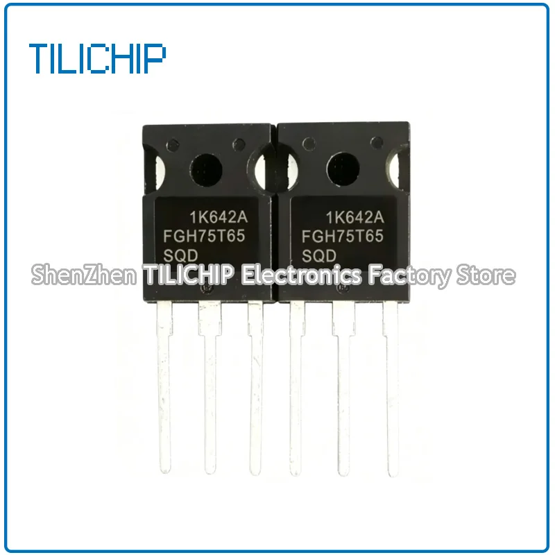 New Original 10PCS FGH75T65SQD FGH75T65 TO-247 650V 75A IGBT High-power transistor In Stock
