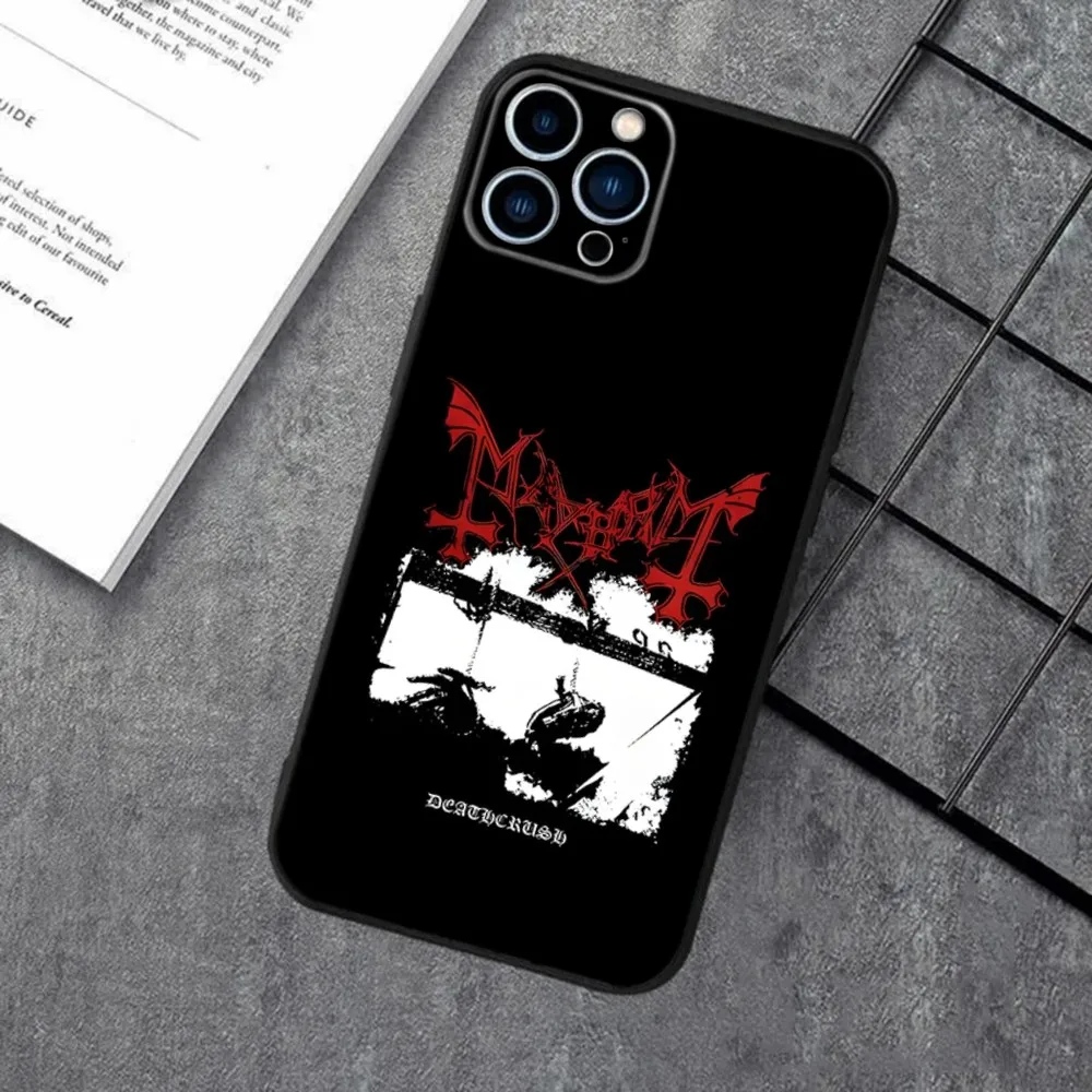 Mayhem Live In Leipzig Burzum Phone Case For iPhone 16,15,14,13,12,11,XS,XR,X,8,7,Pro,Max,Plus,mini Silicone Black Cover