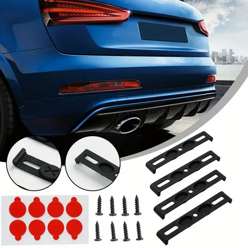 

4PCS Frameless License Plate Mount Weather-Proof Frameless License Plate Frame Car Tag Frame For Front And Rear Car Tags