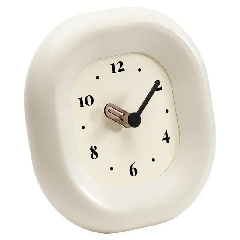 

Cream style home wall clock for living room entrance, TV counter-style clock for decoration, tabletop display piece