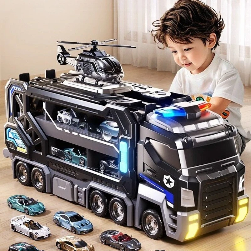 

Children's track toy car deformation ejection alloy car 3-8 years old boy birthday gift