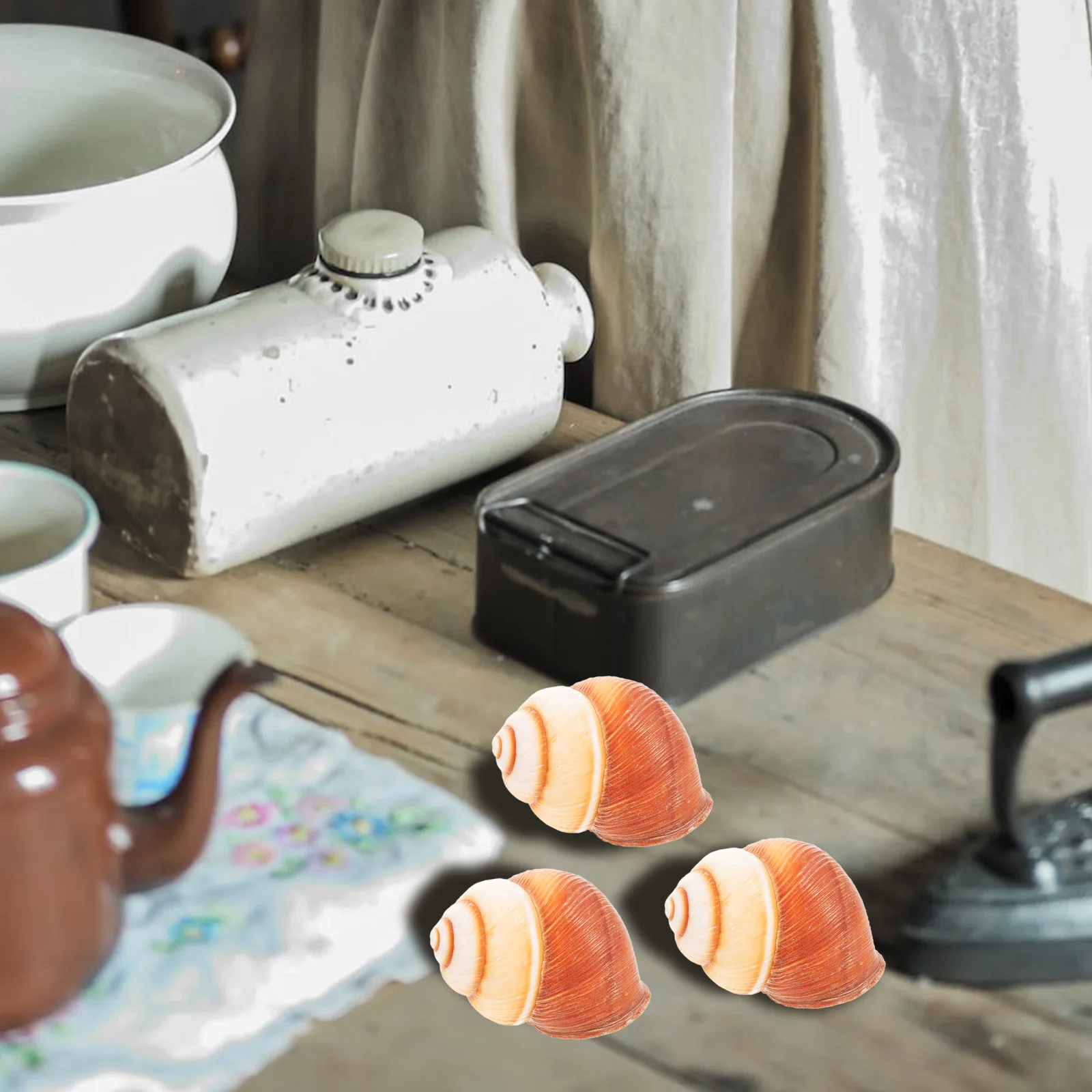 Conchas de caracol naturales, 5 uds., conchas gruesas para hornear, resistentes al calor, seguras para cocinar, horno, microondas, congelador, lavavajillas