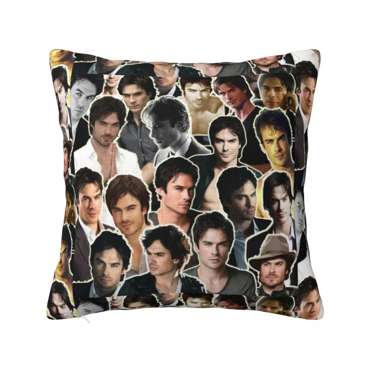 

Ian Somerhalder Collage Damon Pillowcase Soft Polyester Cushion Cover Decorative Pillow Case Cover Home Zippered 45*45cm