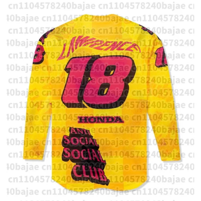 

Honda Summer Moto Cycling Long Sleeve #18 Tee Breathable Motocross Jersey Men And Women Motorcycle Racing Enthusiasts Uniform