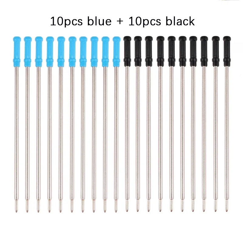 20 Stück/Set 11,6cm Spezielle Metall-Stiftminen für Rollerkugelschreiber 0,5mm Kugelschreiberminen Unterschriftenstift-Nachfüllungen Büro- und Schulbedarf