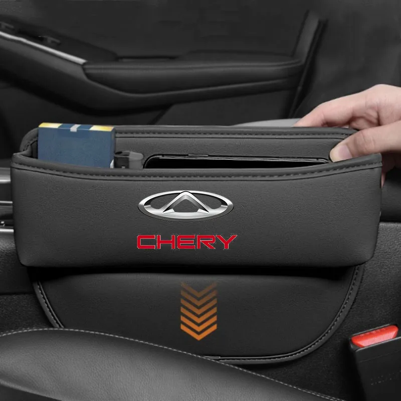 Boîte de rangement pour siège de voiture en cuir, fente pour fente crevasse, accessoires de voiture, compatible avec CHERY Tiggo 7 Pro 8 4 5 3 2 T11 5X QQ IQ Fulwin