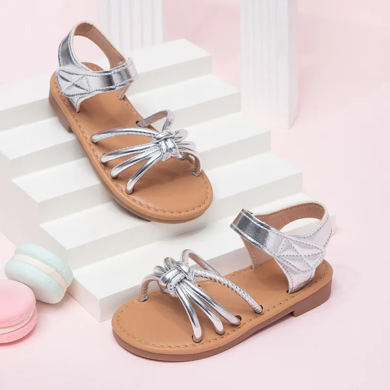 New Summer Girls Open-Toe Princess Beach Sandals Kids School Casual Sandals Children Hollow Out Dance Shoes Casual Water Shoes