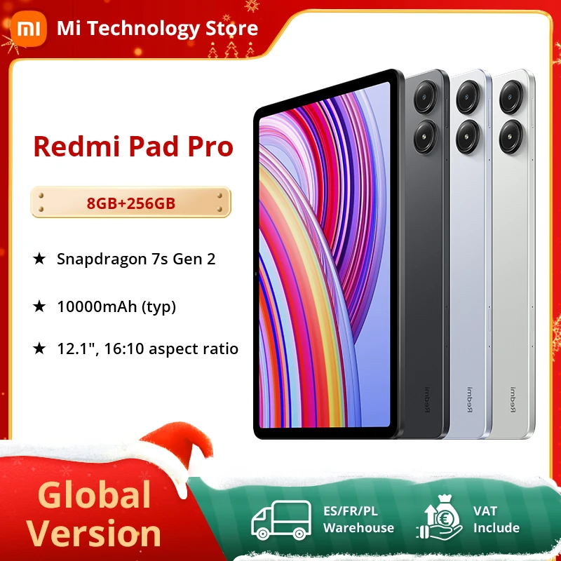 Global Version Xiaomi Redmi Pad Pro Snapdragon 7S Gen 2 Tablet PC 12.1'' 120Hz Screen 10000mAh Battery 33W Charge