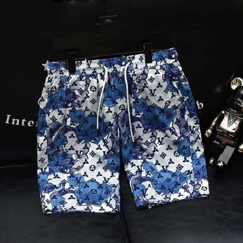 Jane European Medium Pants Summer Shorts Casual Pants Men's High-quality Color Matching 3D Printing Fashion Trend Beach Pants