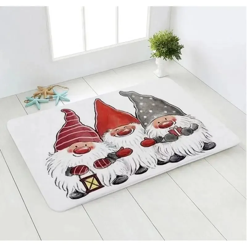 Fußmatte mit Weihnachtsmann-Eingang, Weihnachtsdekoration, Willkommensmatte, Badematte, Küchenteppich, Fußmatte, lustige Badezimmer-Bodenmatte