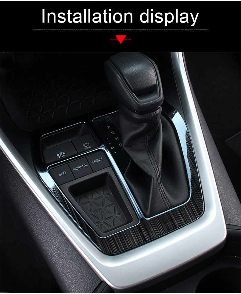 Für Toyota RAV4 XA50 2019 2020 2021 2022 2023 2024 2025 Hybrid Edelstahl Auto Schalthebelblende Rahmenverkleidung Abdeckung Aufkleber Zubehör – Detail 9