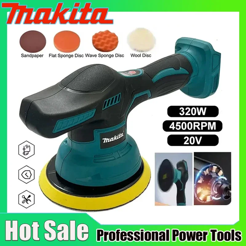 

Makita 8 Gears Digital Display Cordless Car Polisher Electric Polisher Auto Car Waxing Polishing Machine For 18V 20V Battery