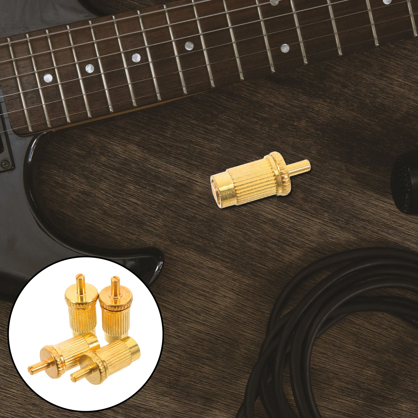 

4 Pcs Electric Guitar Adjustment Screw Bridge Parts Studs Saddles Metal Screws Kit Diy Insert