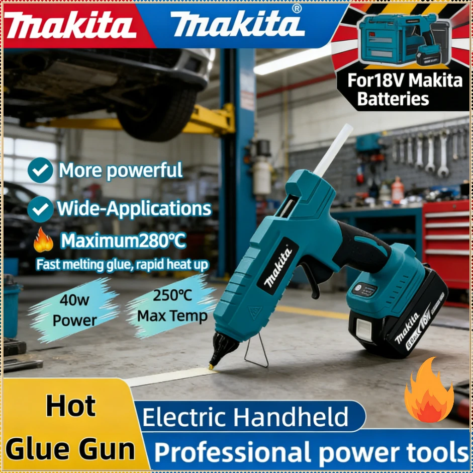 

Makita Handheld Hot Glue Gun Repair DIY Hot Melt Welding Hot Air Gun Cordless Electric Anti-scald Nozzle Tool for Makita Battery