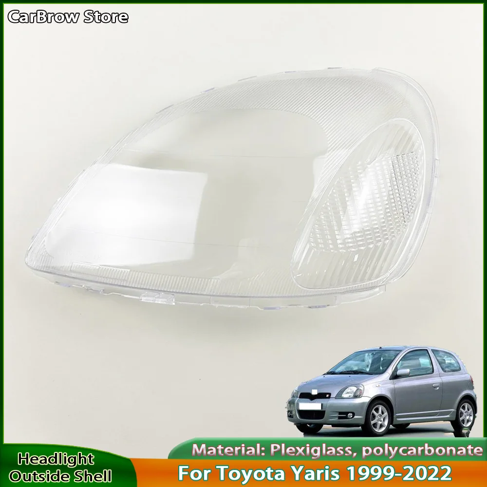 

Transparent Lampshade Headlamp Shell For Toyota Yaris 1999 2000 2001 2002 Front Headlight Cover Plexiglass