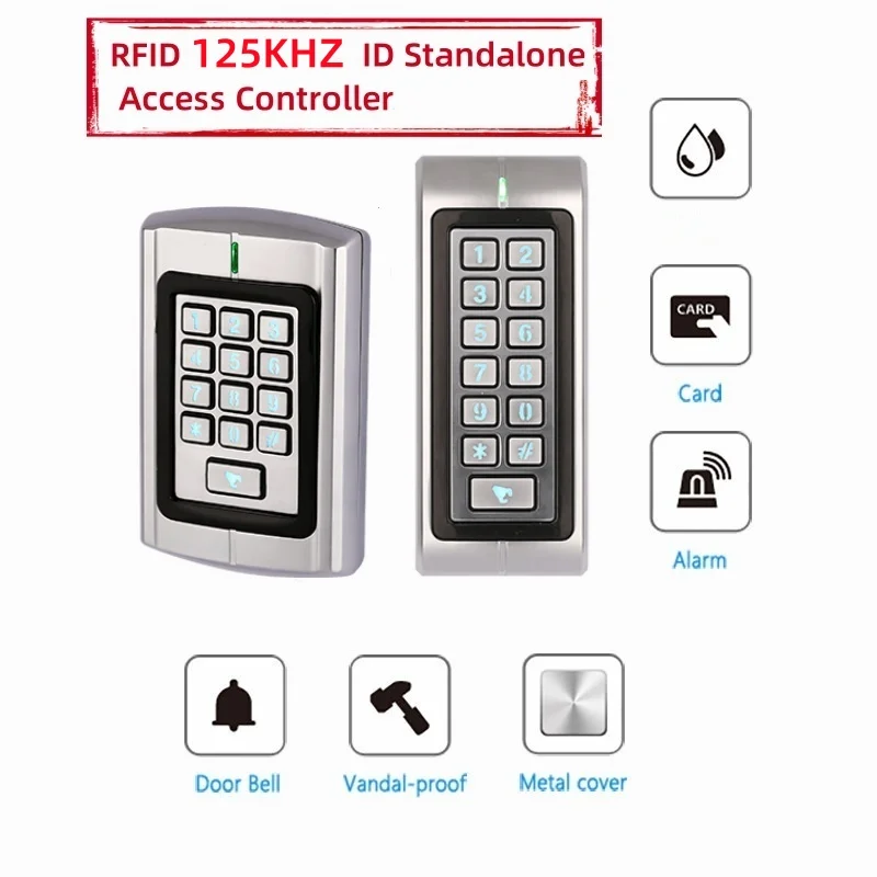 

3000 User RFID Access Control Keypad, 125KHz Standalone Controller & Wiegand Reader, Password Door Lock for Office Elevator Syst