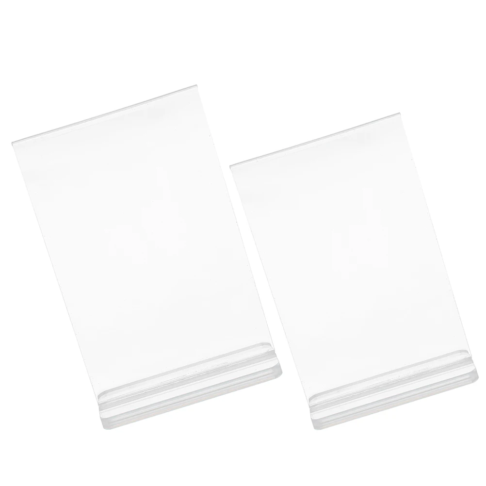 2-teiliges Acryl-Display-Rack, transparente Schilderhalter, Bilderrahmen, Tischständer, Menü, Werbung, Posterhalter
