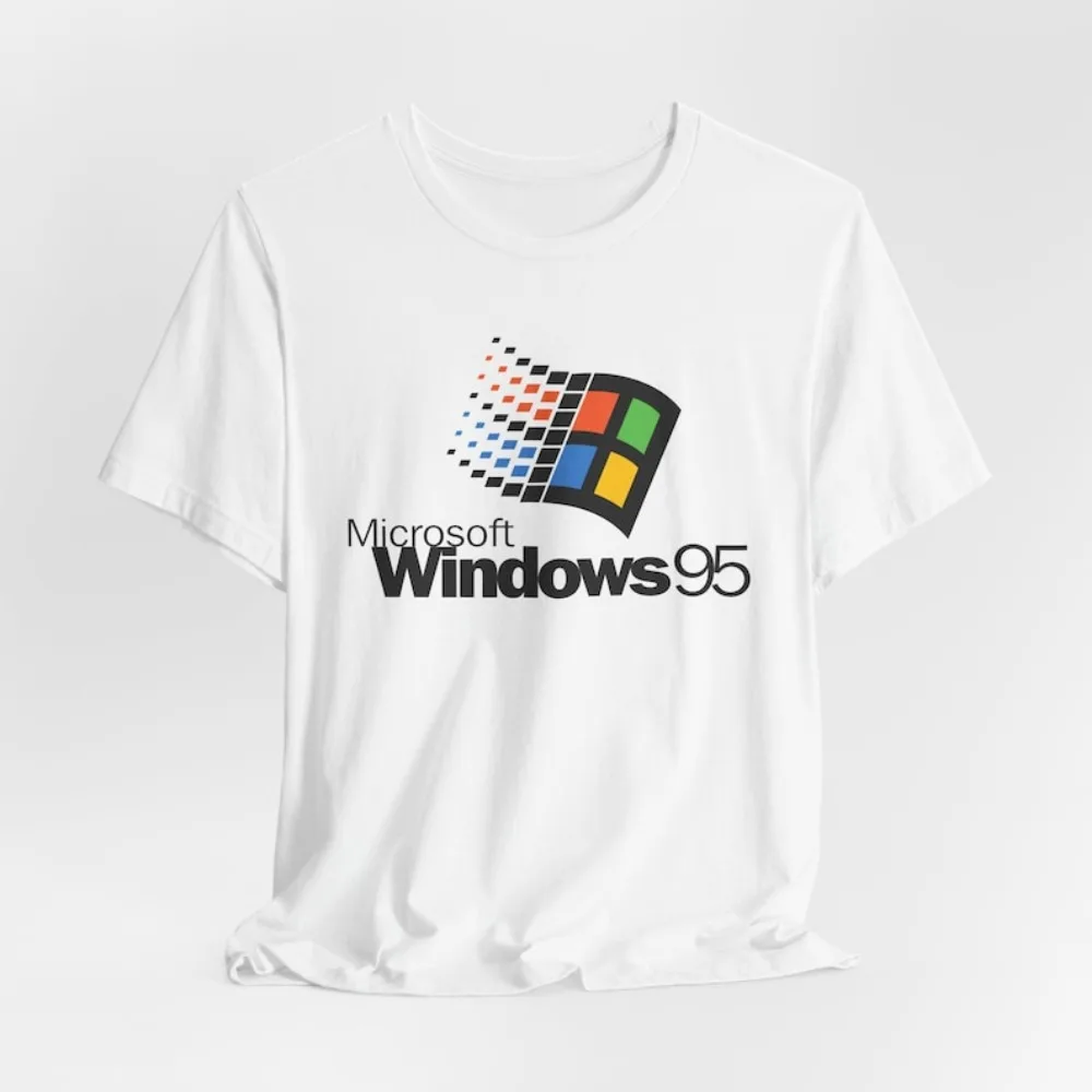 Windows 95 Retro Tee Vintage 90s Graphic Shirt for Gamers & Tech Lovers Unisex Nostalgia T-Shirt Fit Sweatshirt for Daily Wear