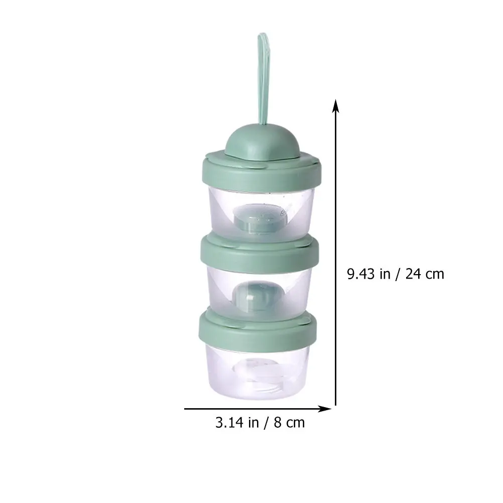 1Pcs Baby Milk Powder Box Portable 3 Layer Storage Sealed Leak Proof Stackable Formula Dispenser Food Holder Auxiliary Food Box