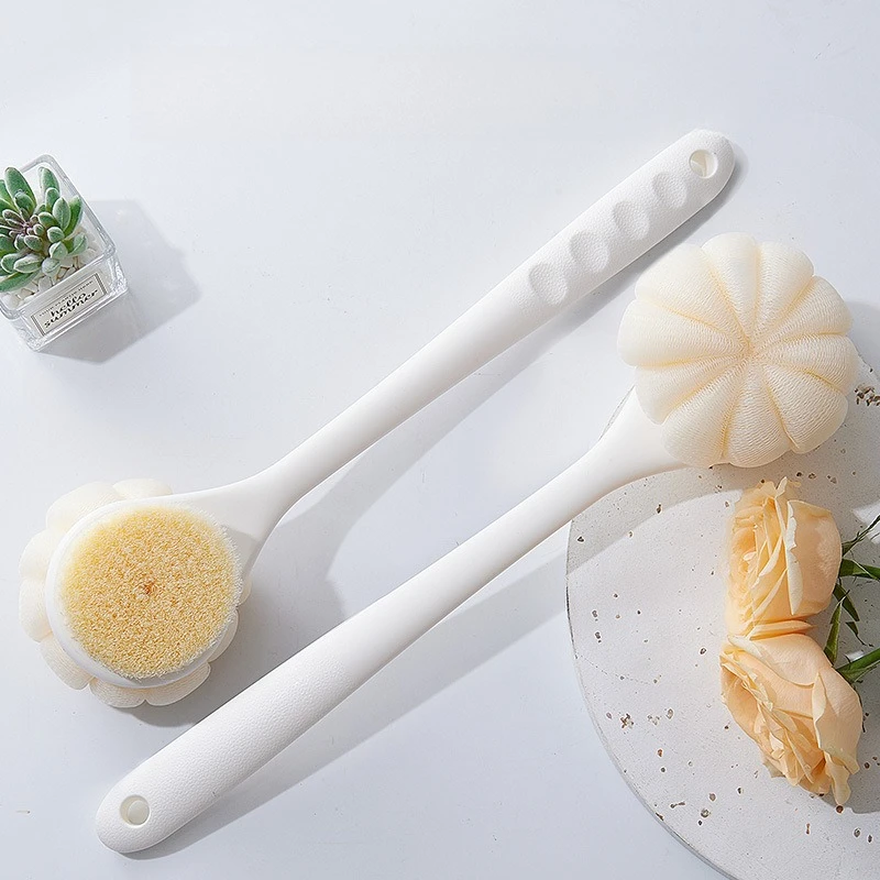 Bath Brush Rub Back Soft Hair Bath Ball Rub Mud Double-sided Two-in-one Wipe Back Lazy Long Handle Bath Brush