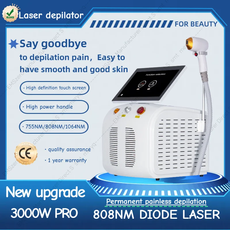 

Portable2 in 1 diode laser hair 808nm removal machine hair removal tattoo removal professional beauty device of titanium ice