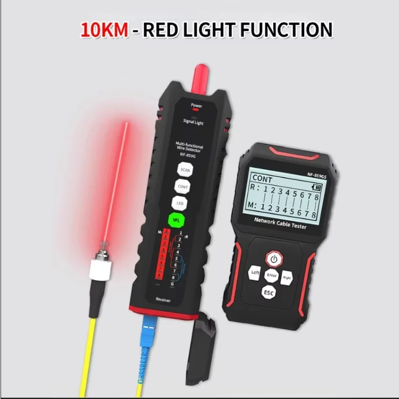 NF-859GK/GT/GS Ethernet cable single head crimping length breakpoint, breakpoint testing red light power meter, crimping tester